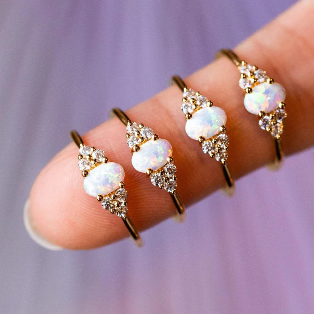 gold opal ring