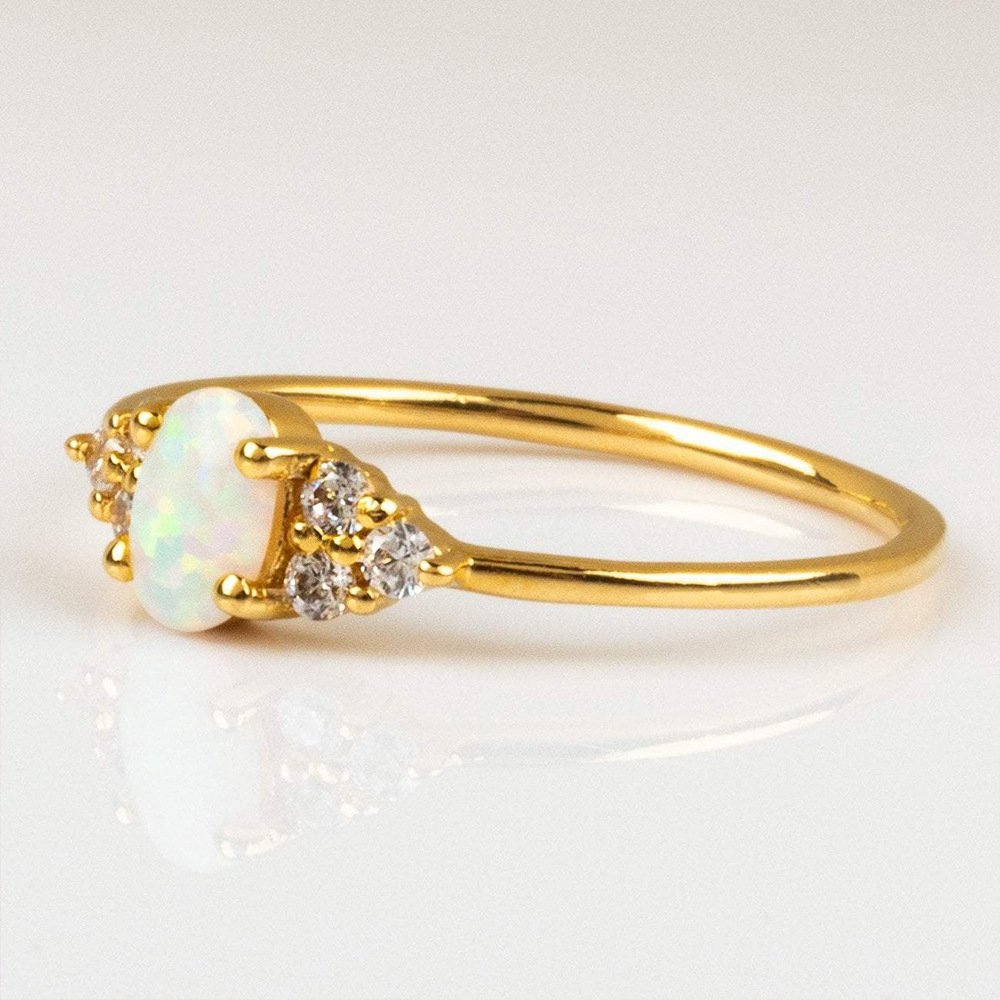 gold opal ring