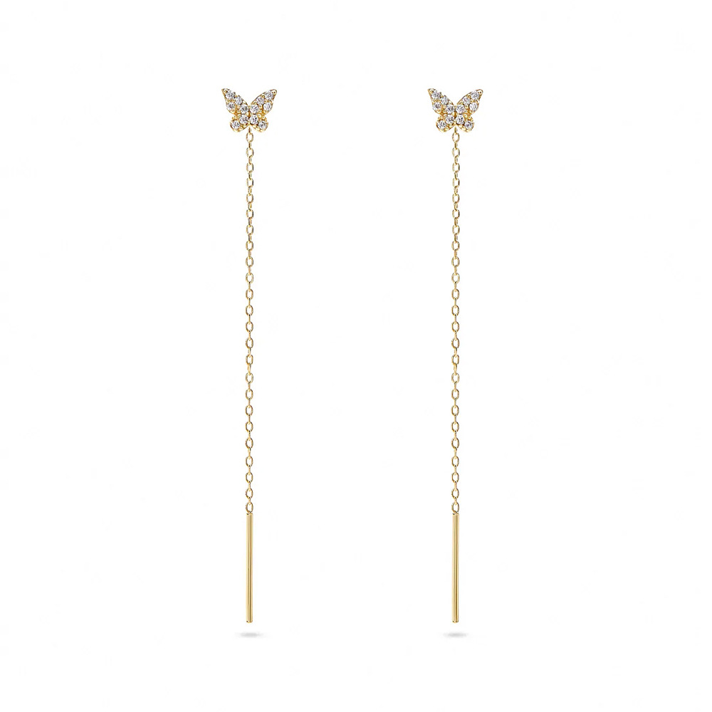 gold threader earrings