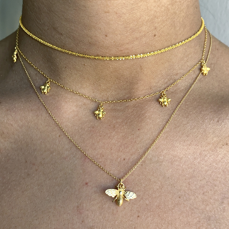 necklace with a bee