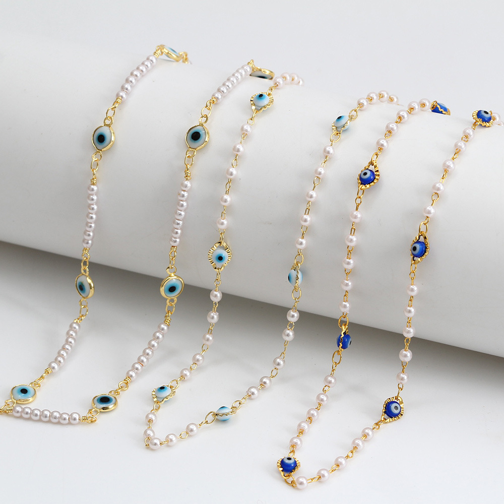 Beaded Evil Eye Choker Necklace