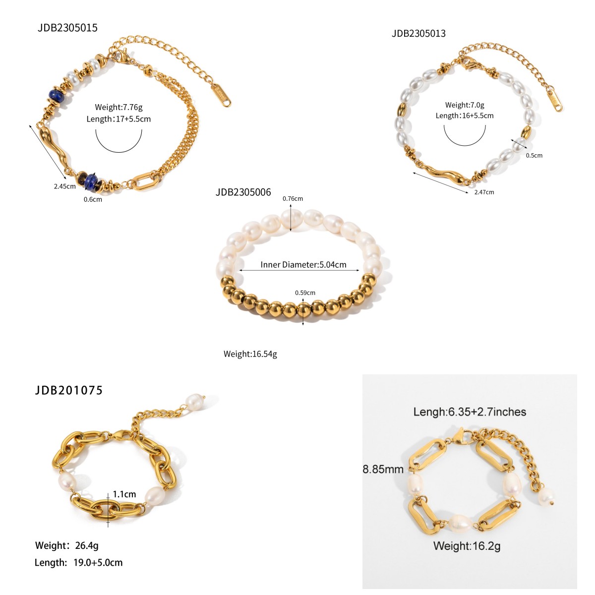 pearl and gold bracelet