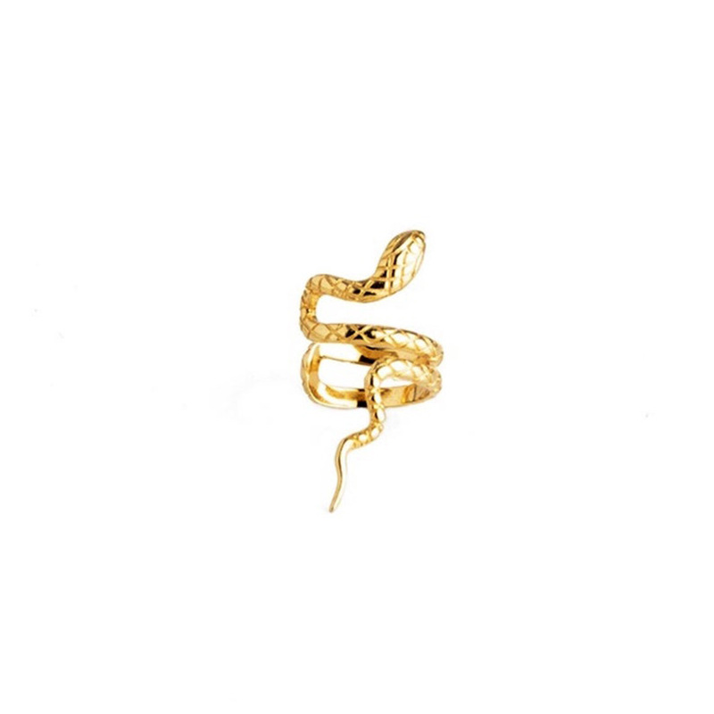 gold snake earrings