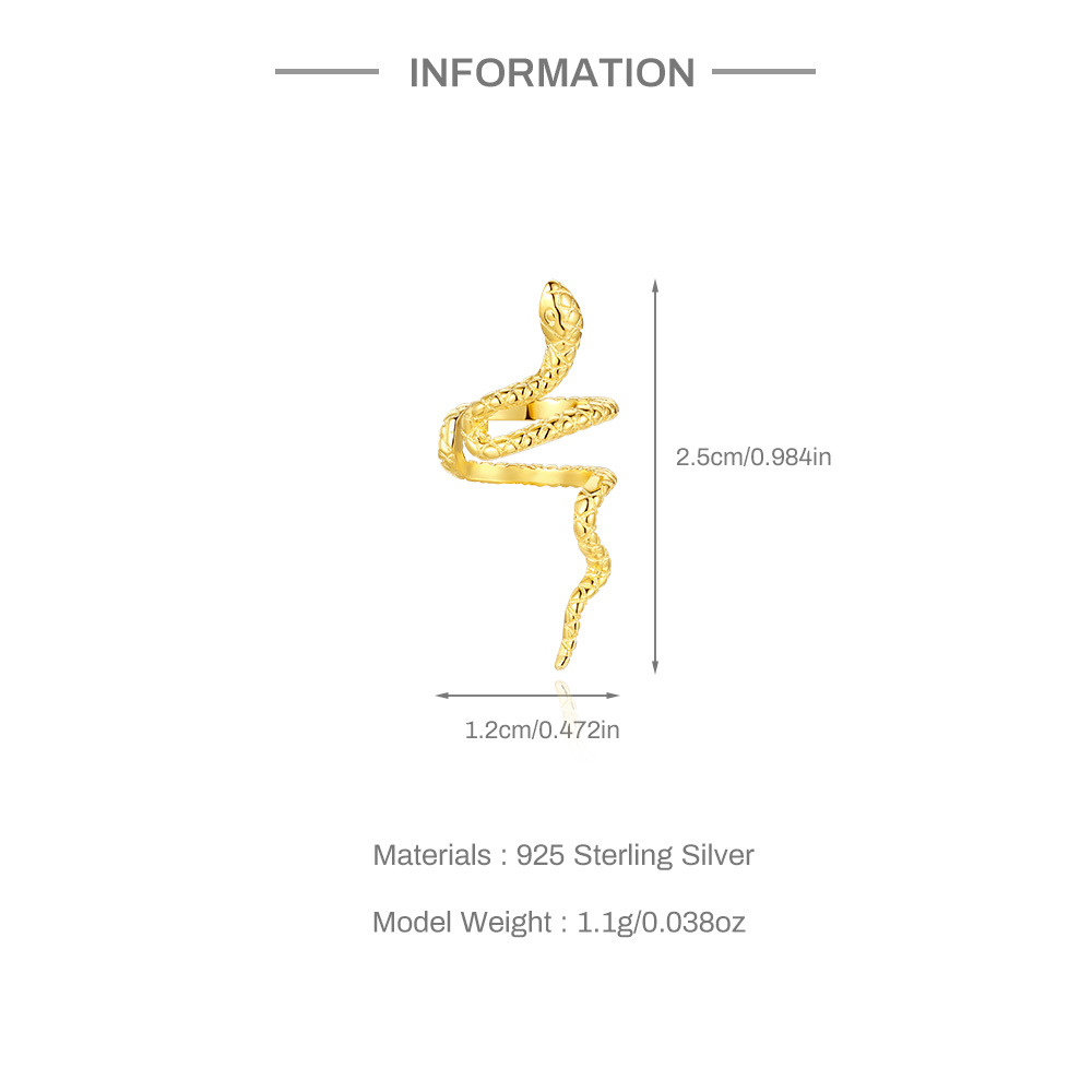 gold snake earrings