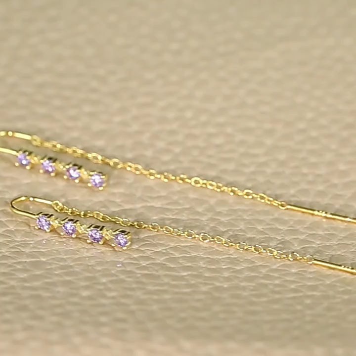 gold threader earrings