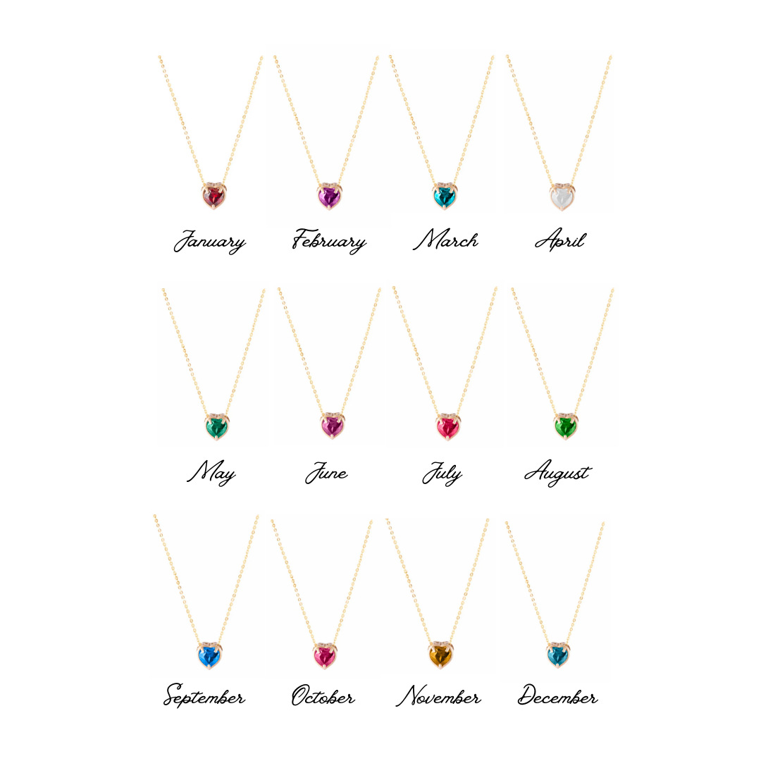 Birthstone Necklace For Grandma