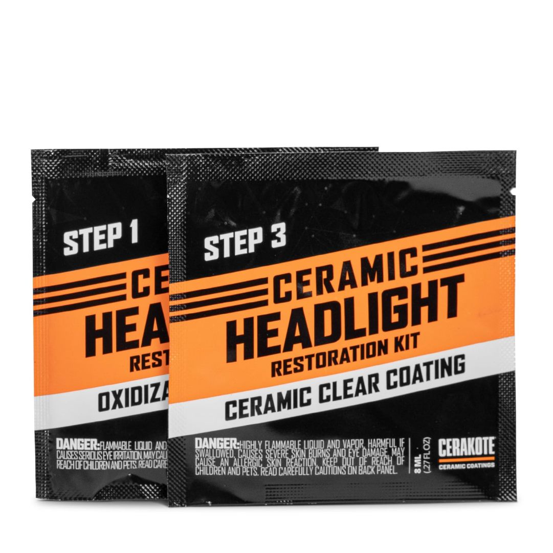 CERAKOTE® Ceramic Headlight Restoration Kit – Guaranteed To Last As Long As  You Own Your Vehicle – Brings Headlights back to Like New Condition – 3  Easy Steps – No Power Tools