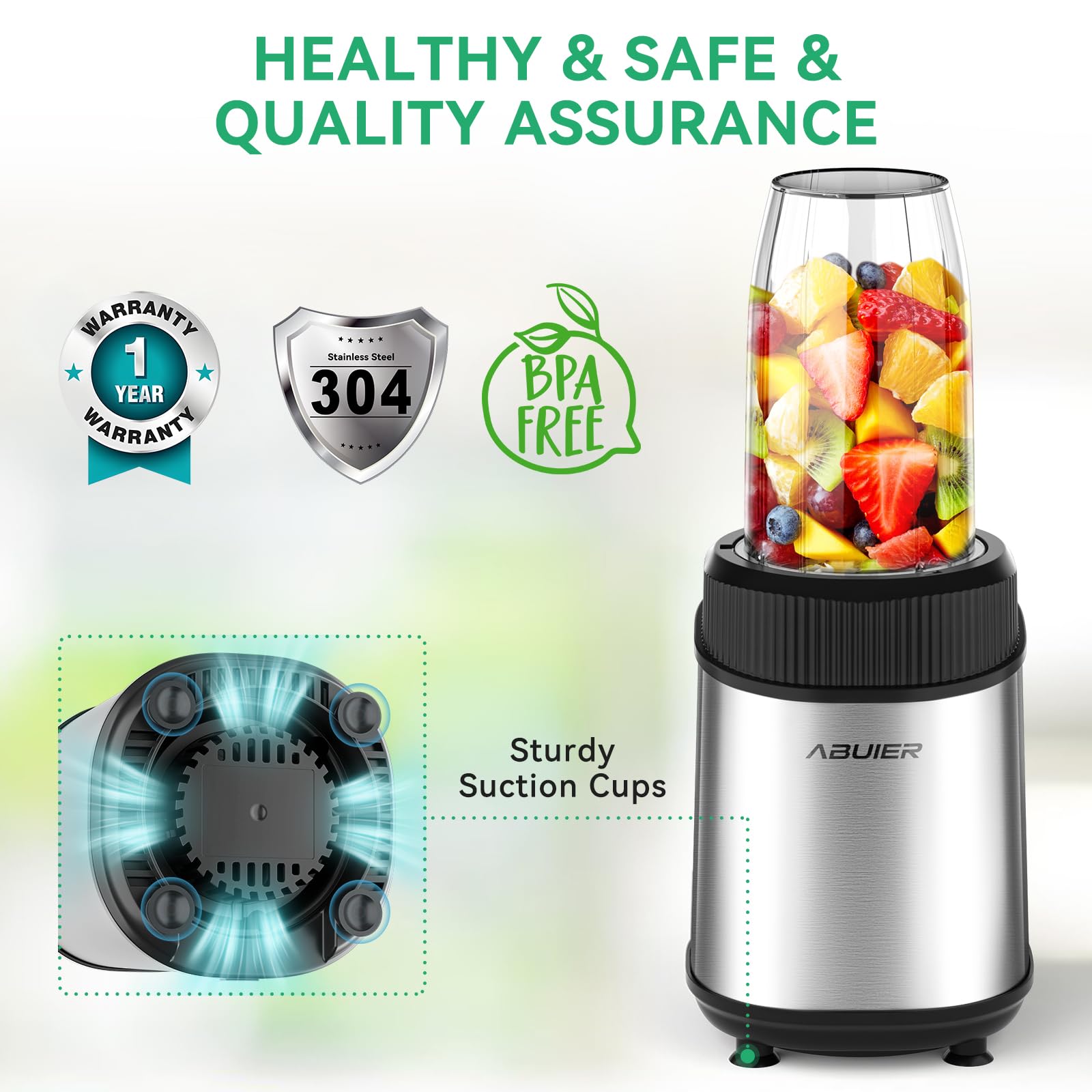 Abuler BL311B Powerful 900W Blender for Shakes and Smoothies with To-G