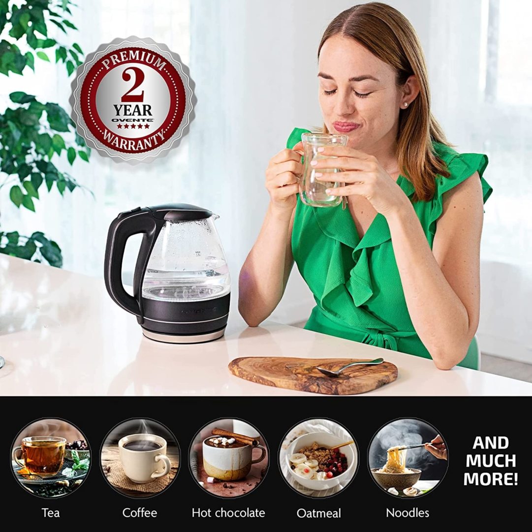 Ovente Glass Electric Kettle KG83B In-depth Review