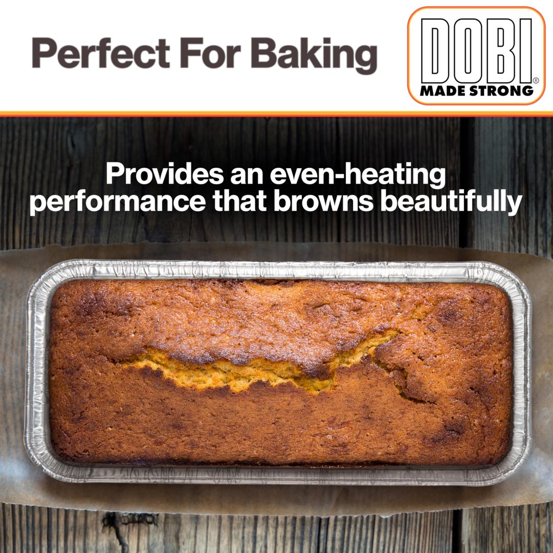 Dobi 8 x 8 Baking Pans - Disposable Aluminum Foil Baking Pans, Standard Size (Pack of 30)