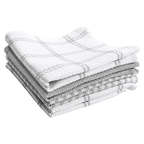 T-Fal Coordinating Flat Waffle Weave Dish Cloth, Set of 12 - Breeze