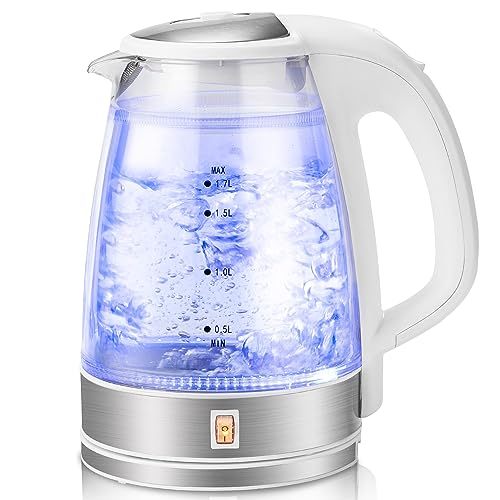 Pukomc 1.8L Electric Water Kettle with Temperature Gauge, Hot Water Boiler  & Tea