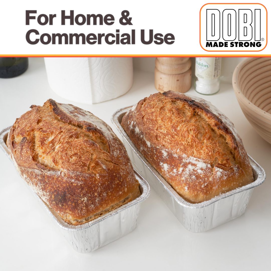 Dobi 8 x 8 Baking Pans - Disposable Aluminum Foil Baking Pans, Standard Size (Pack of 30)