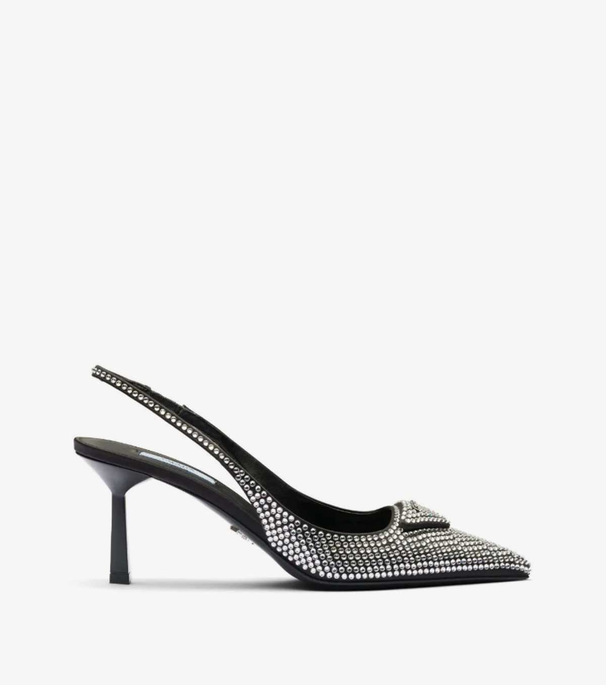 crystal-embellished 75mm slingback pumps