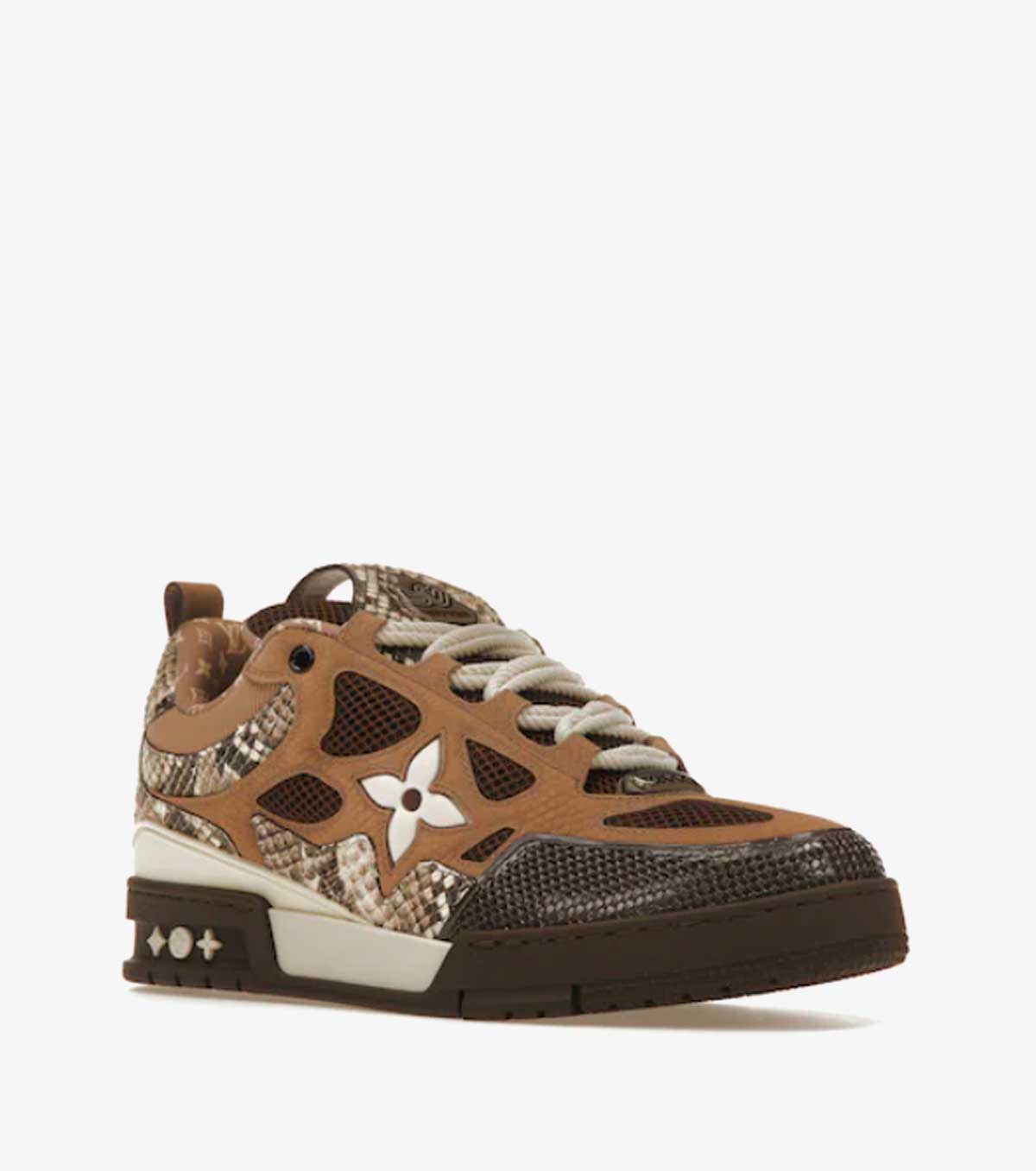 Skate Sneaker Brown Snakeskin