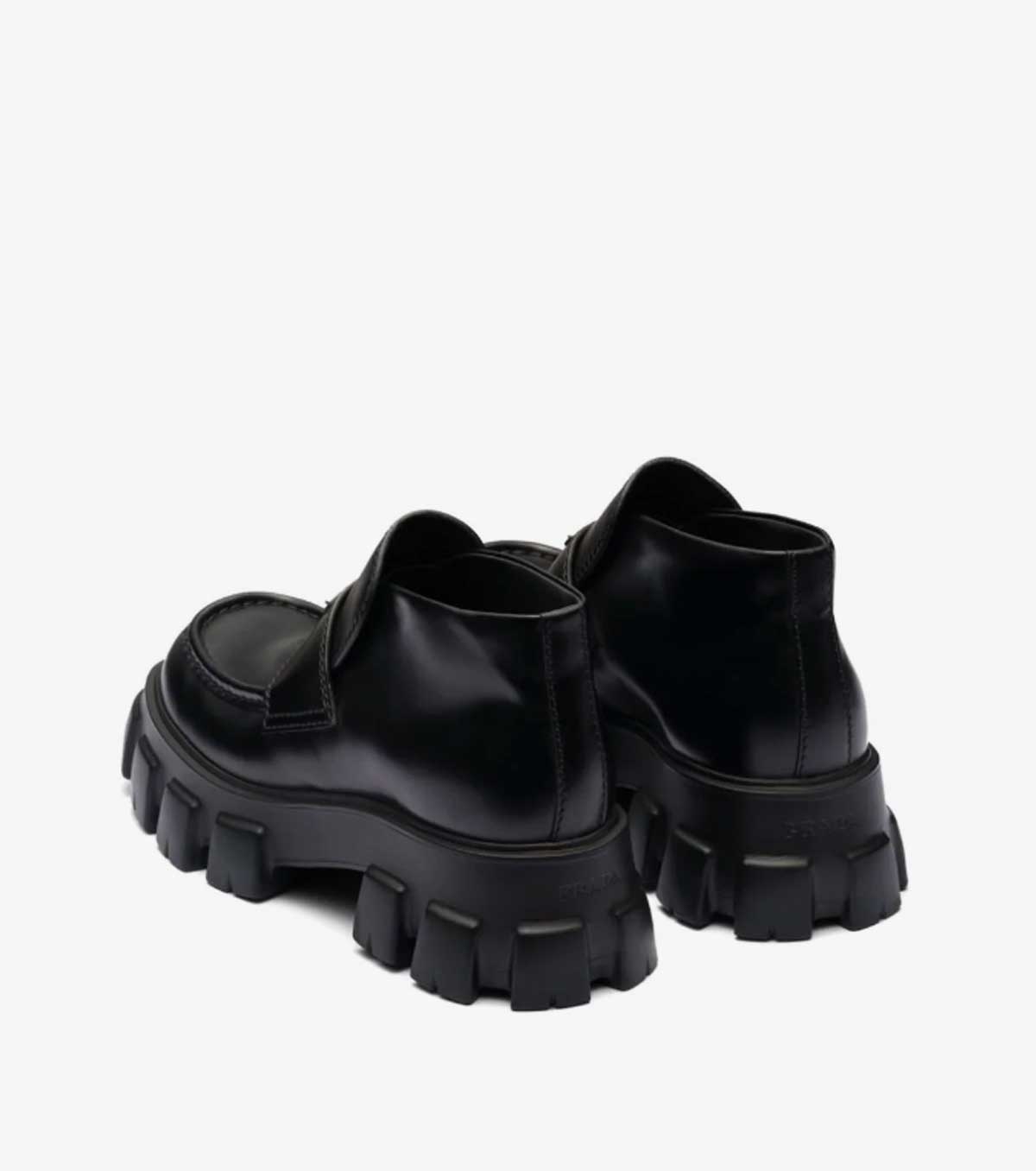 Monolith leather flatform loafers