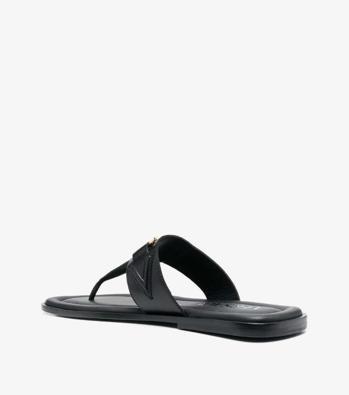 La Medusa leather flip flops