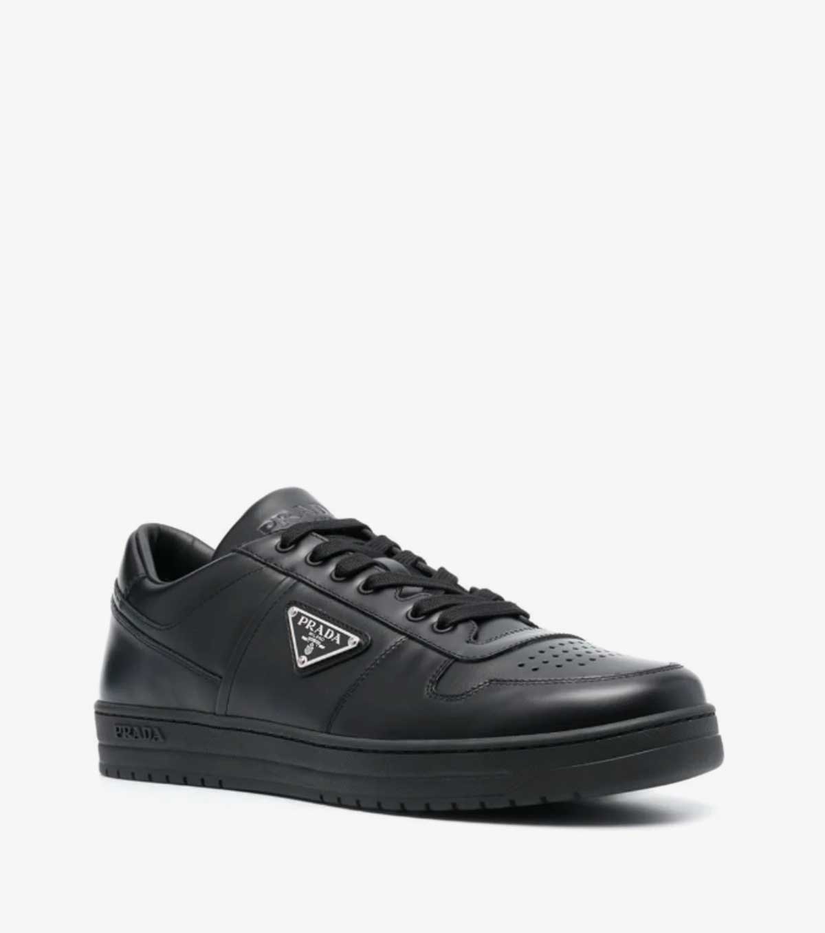 Downtown enamel-triangle logo sneakers