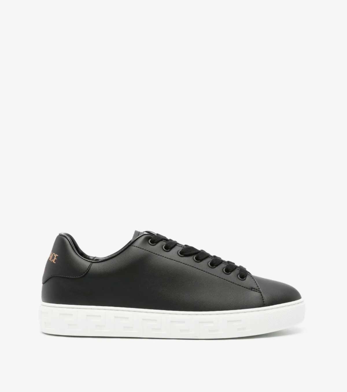 Greca faux-leather sneakers