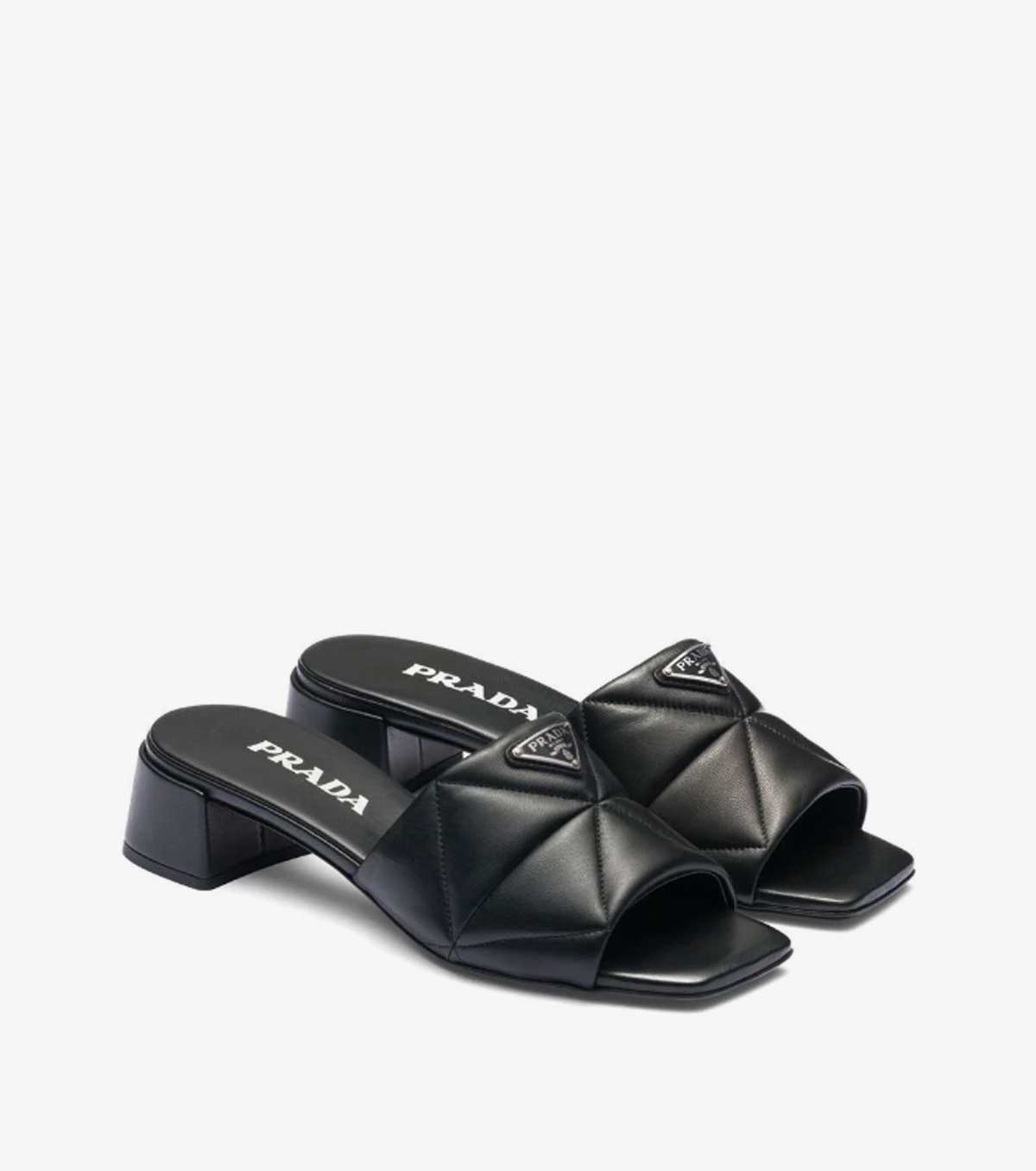 45mm triangle-logo leather sandals