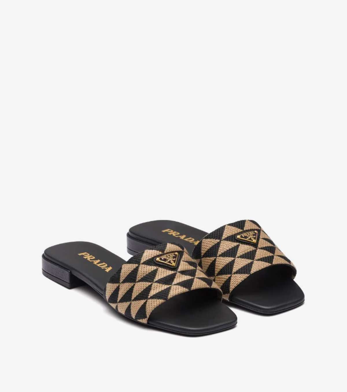 geometric logo-plaque slides