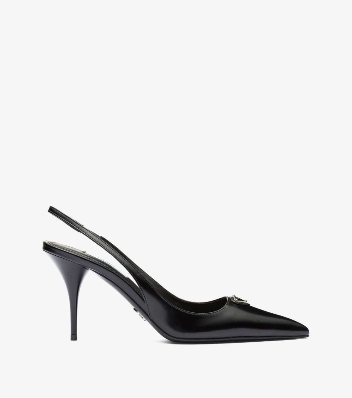 leather slingback 85mm pumps