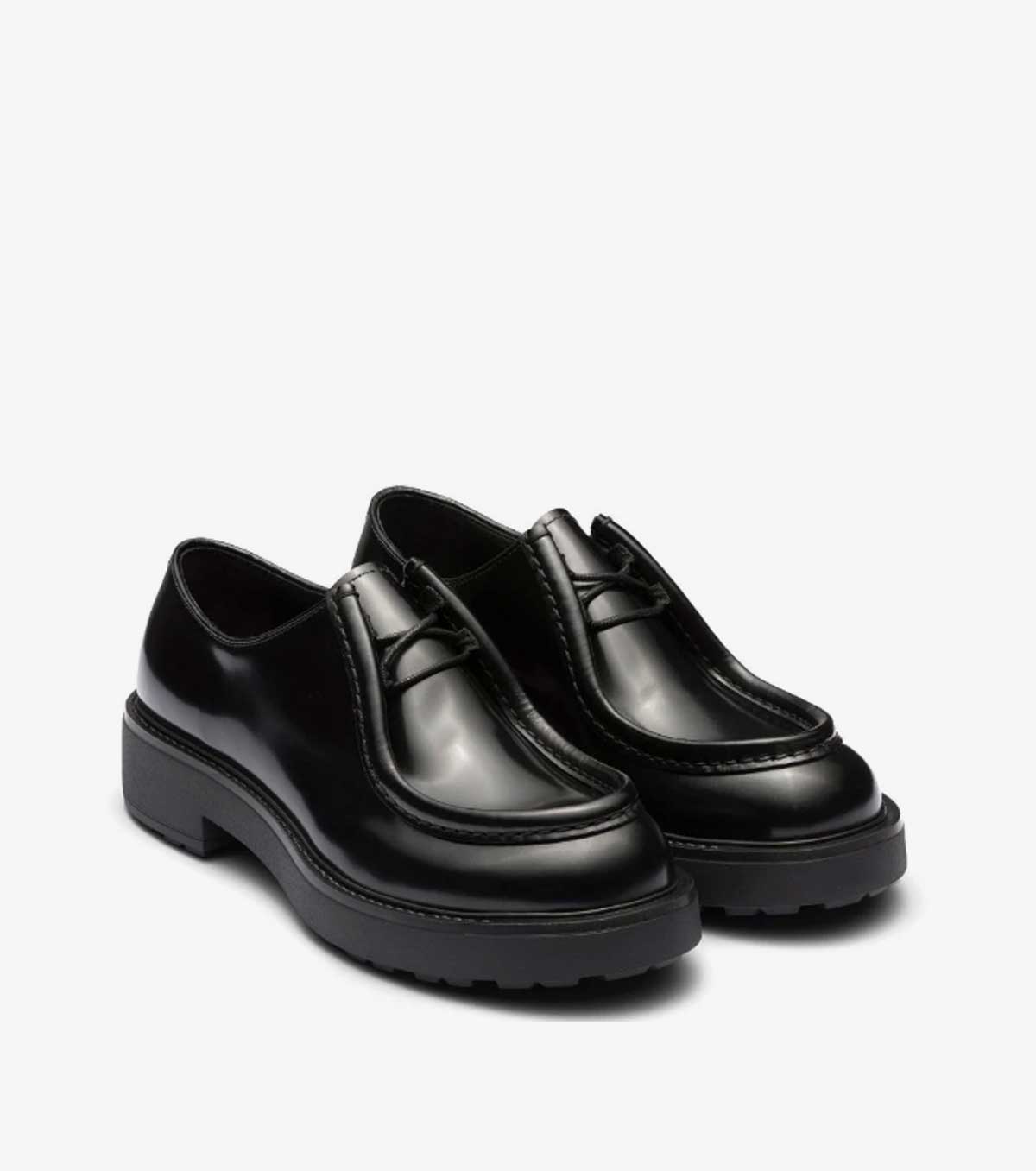 brushed-leather loafers