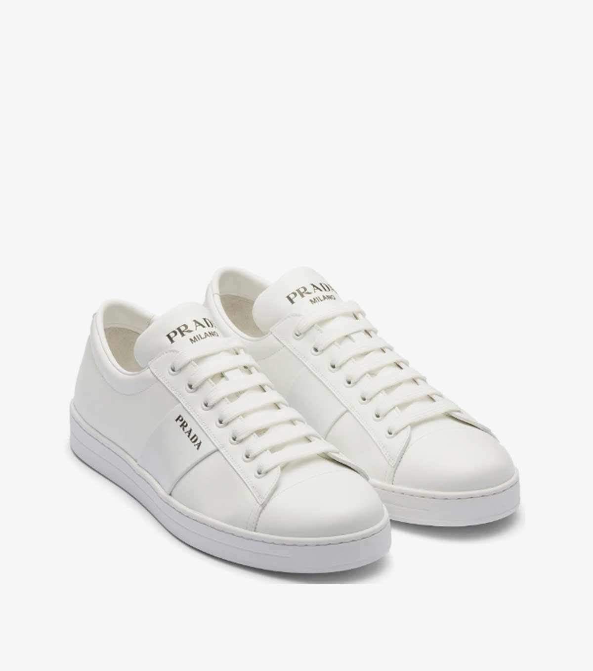 brushed leather sneakers