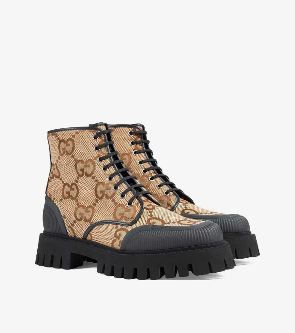 GG lace-up combat boots