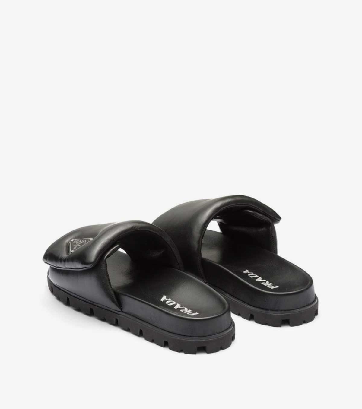 Soft padded nappa leather slides