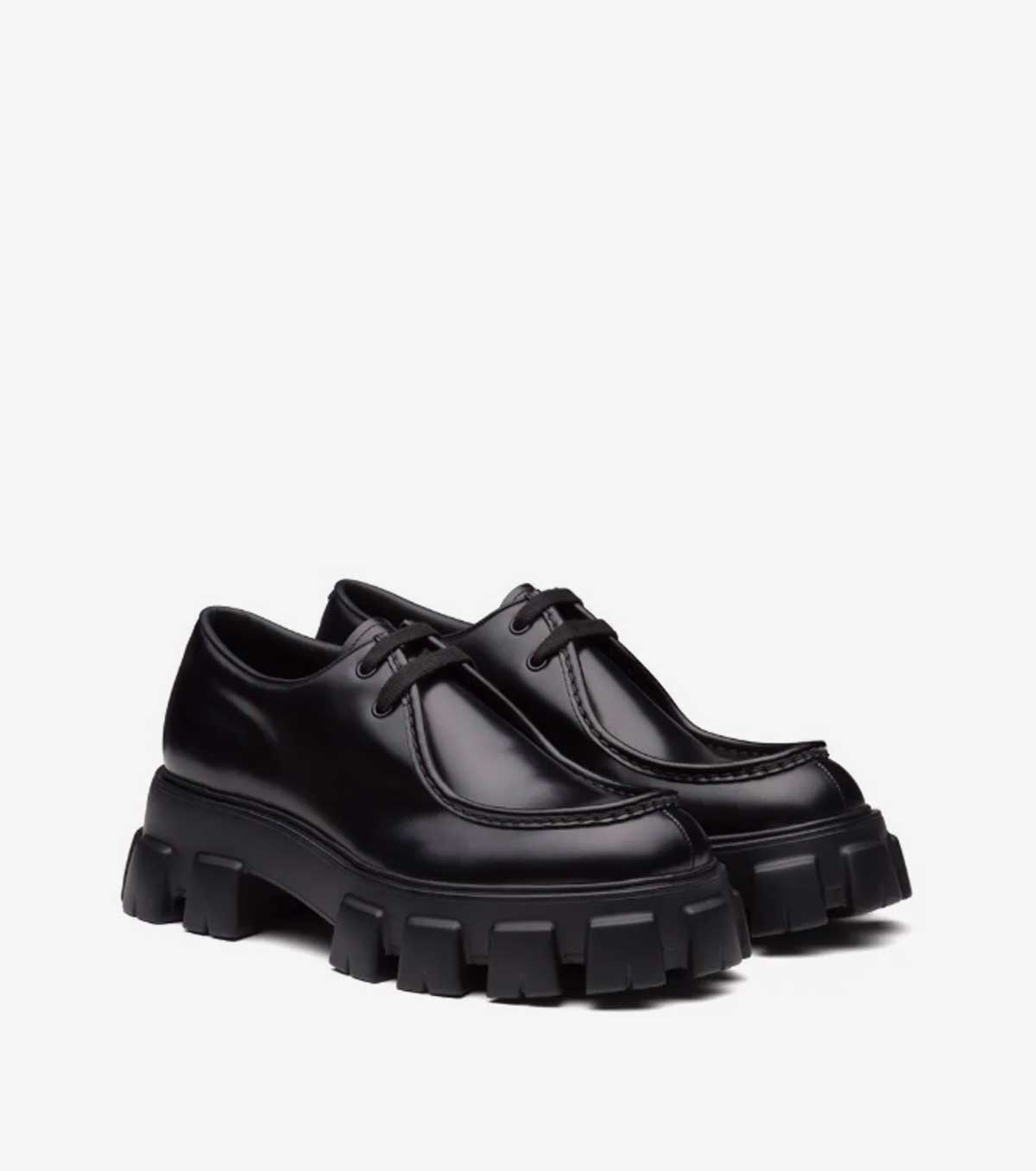 Monolith chunky sole lace-up shoes