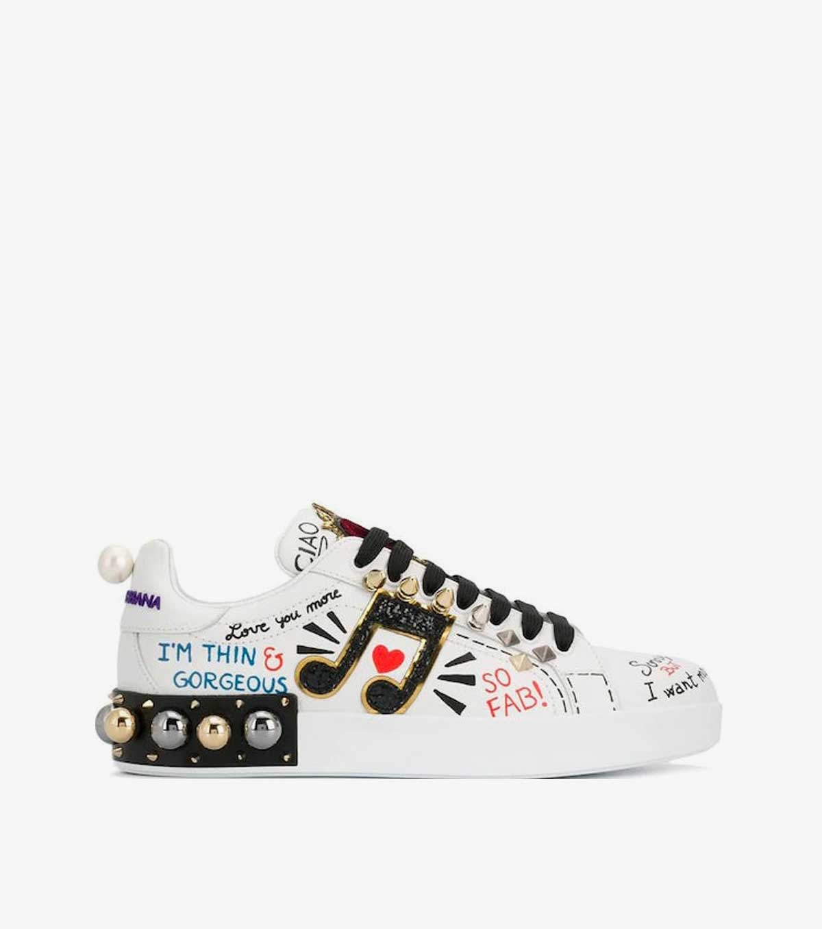 Portofino Applique White Music Note