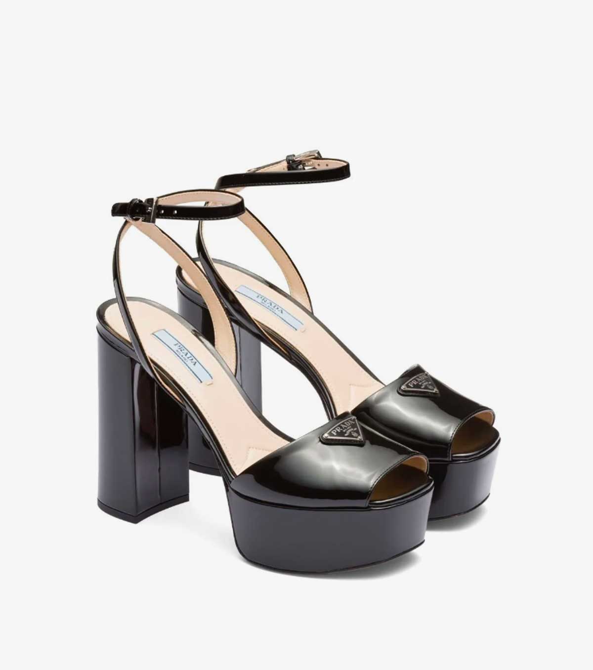 patent leather platform sandals