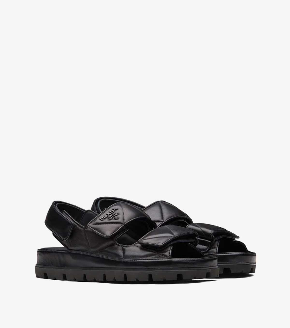logo-strap chunky sandals