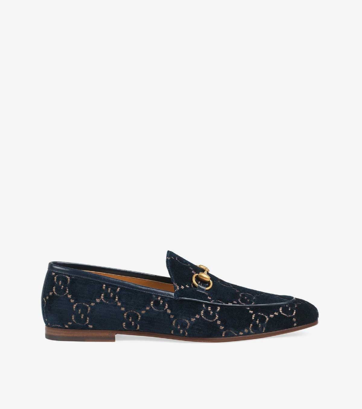Gucci Jordaan GG velvet loafer