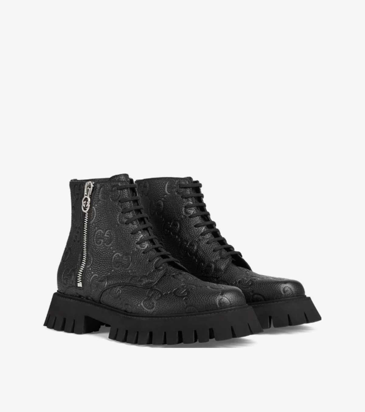 GG leather boots