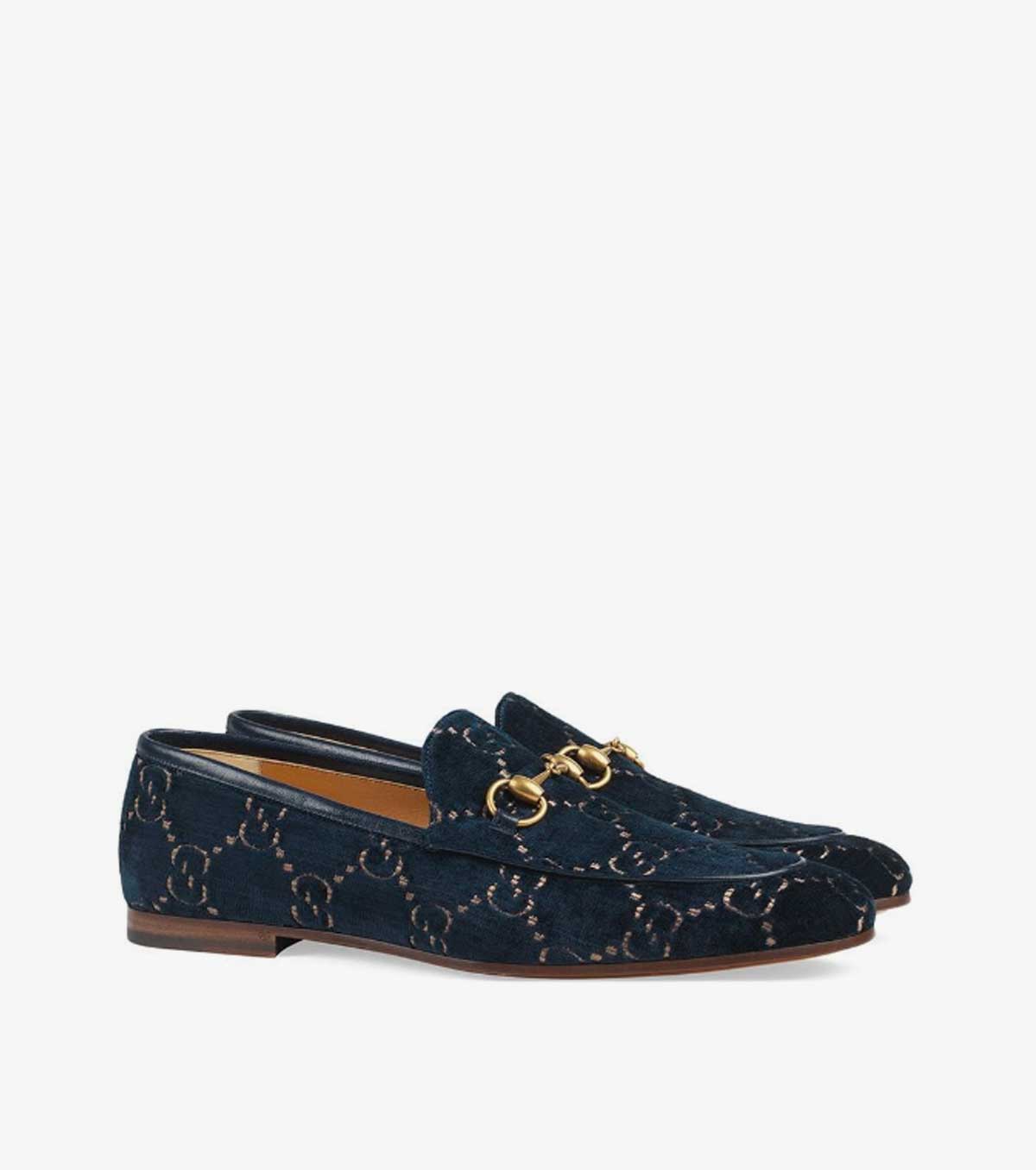 Gucci Jordaan GG velvet loafer