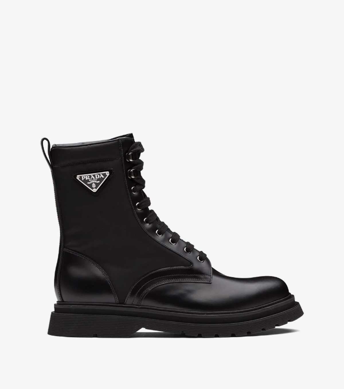 logo-plaque panelled ankle boots