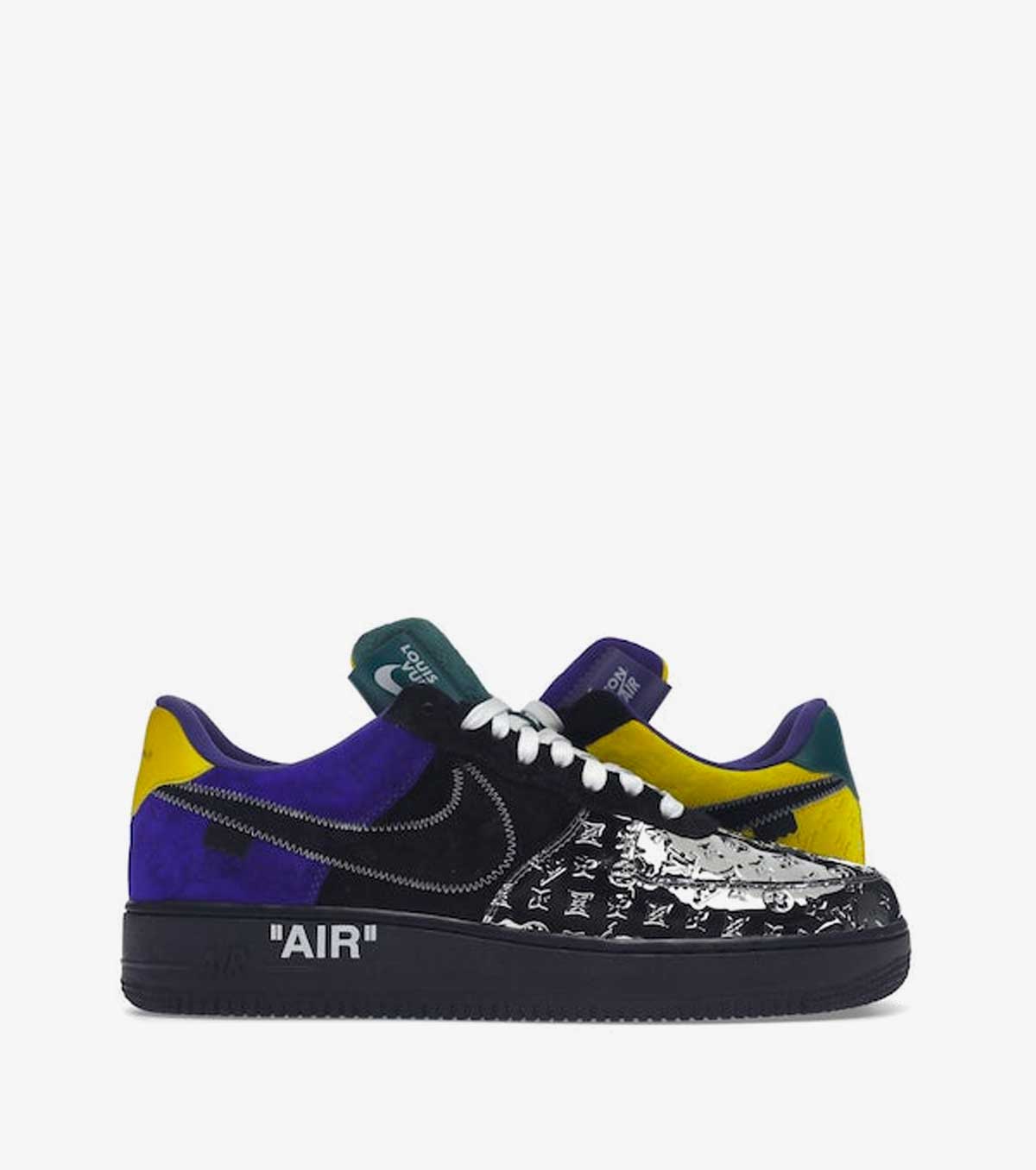 Air Force 1 Virgil Abloh Black Metallic Silver