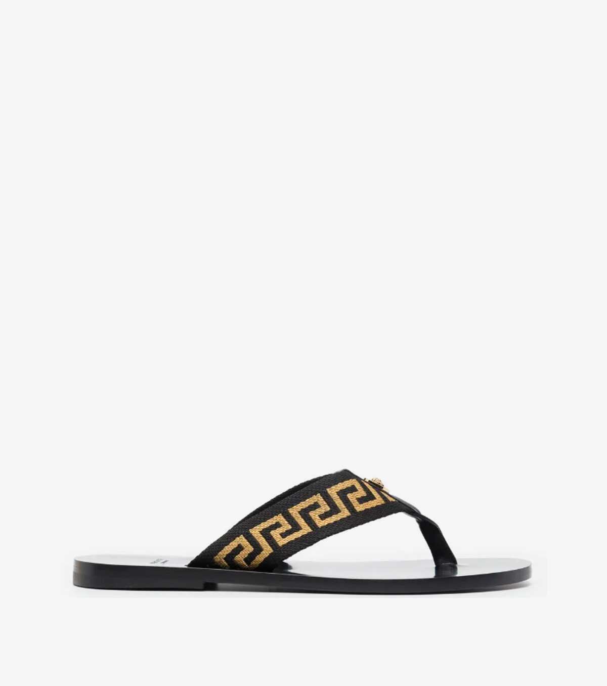 Greca pattern flip-flops