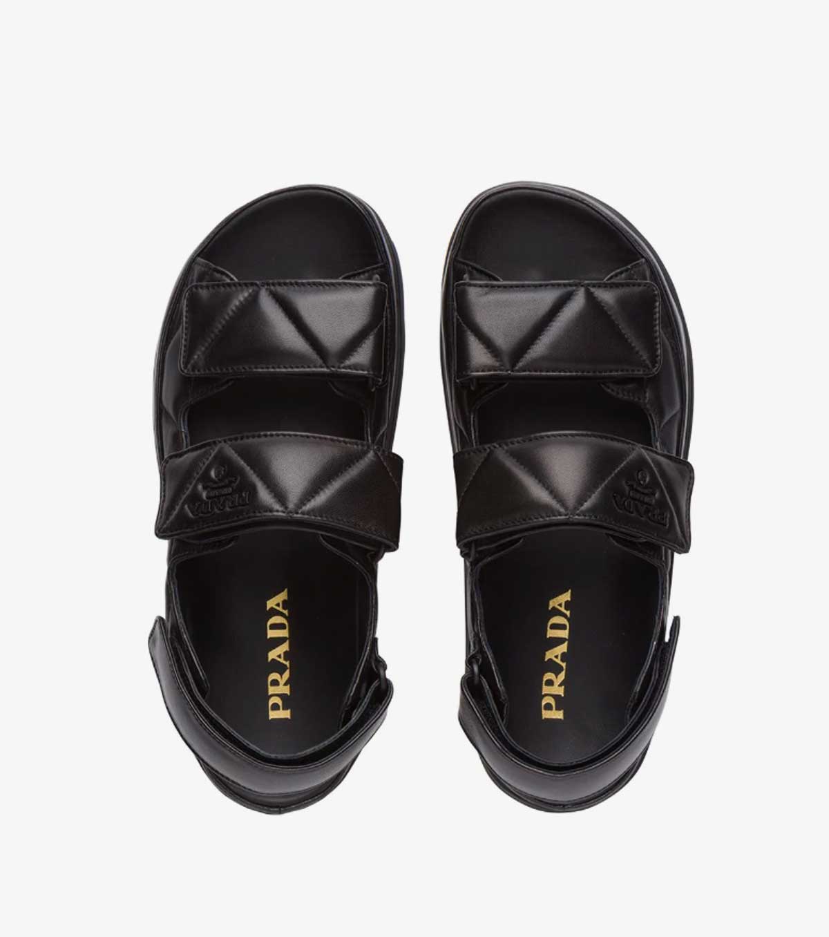 logo-strap chunky sandals