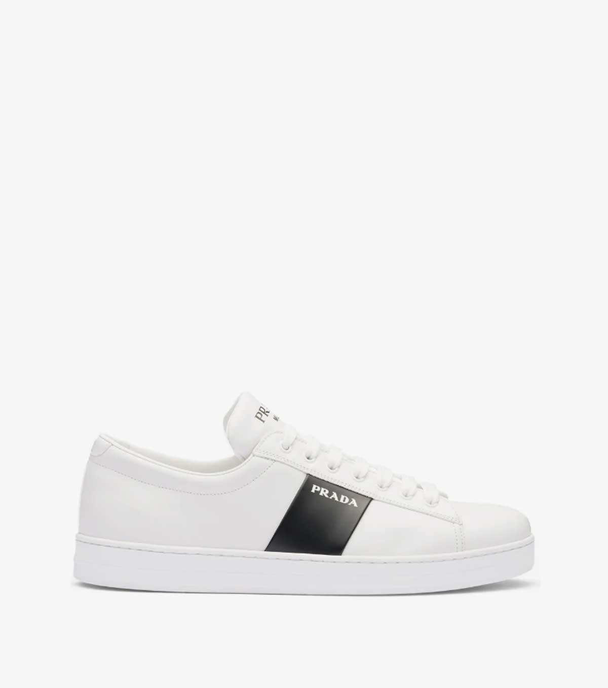 brushed leather sneakers