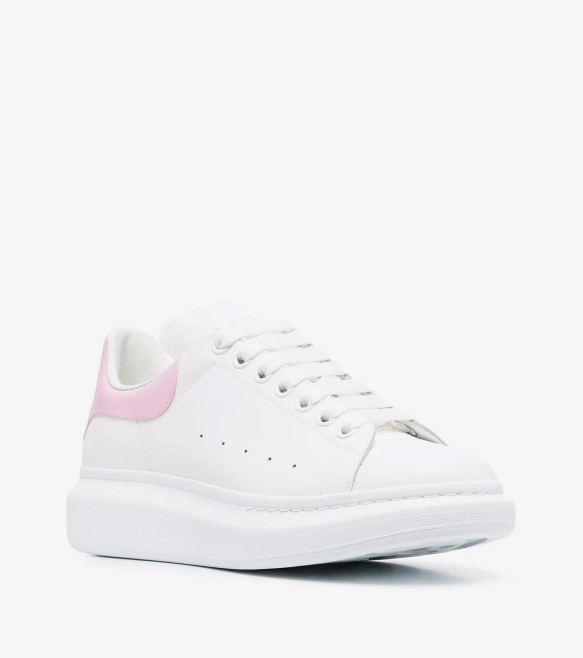 Oversized Low-Top White Leather