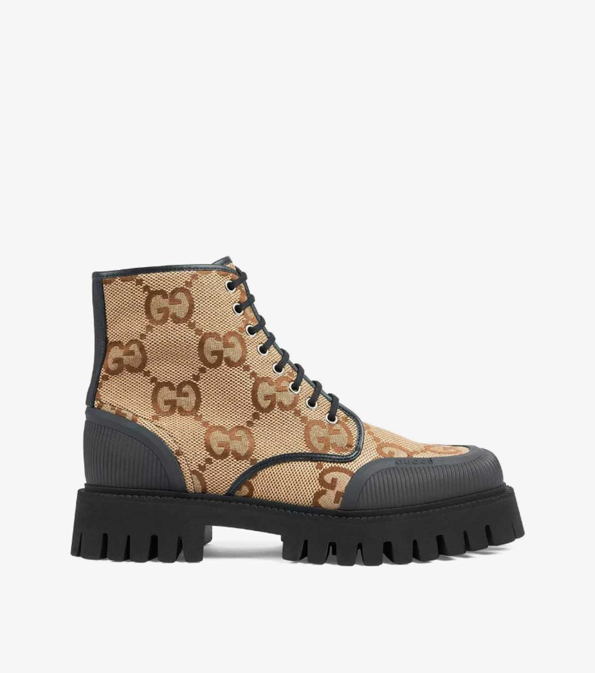 GG lace-up combat boots