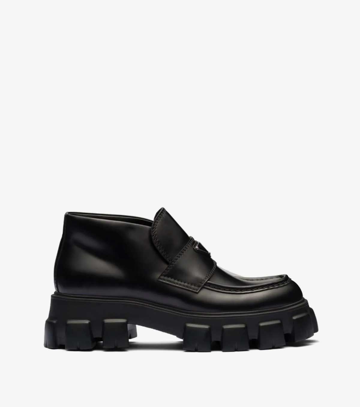 Monolith leather flatform loafers