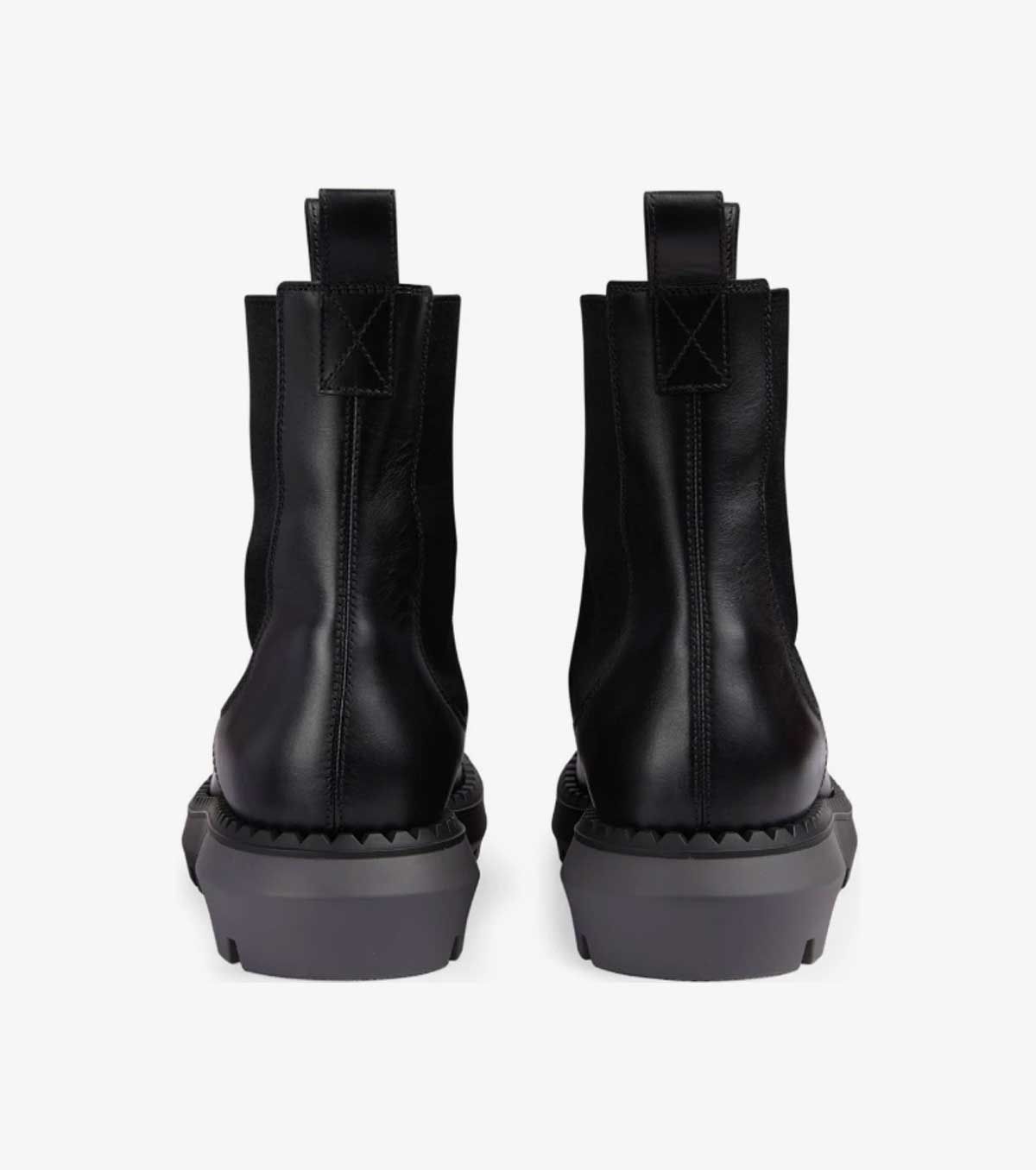 chunky leather ankle boots