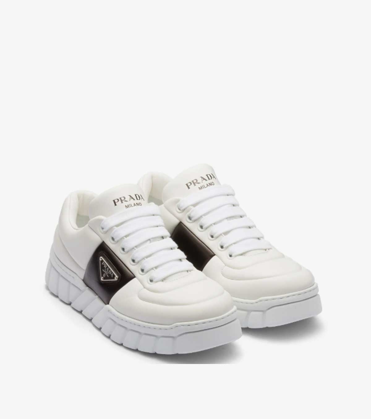 padded leather sneakers