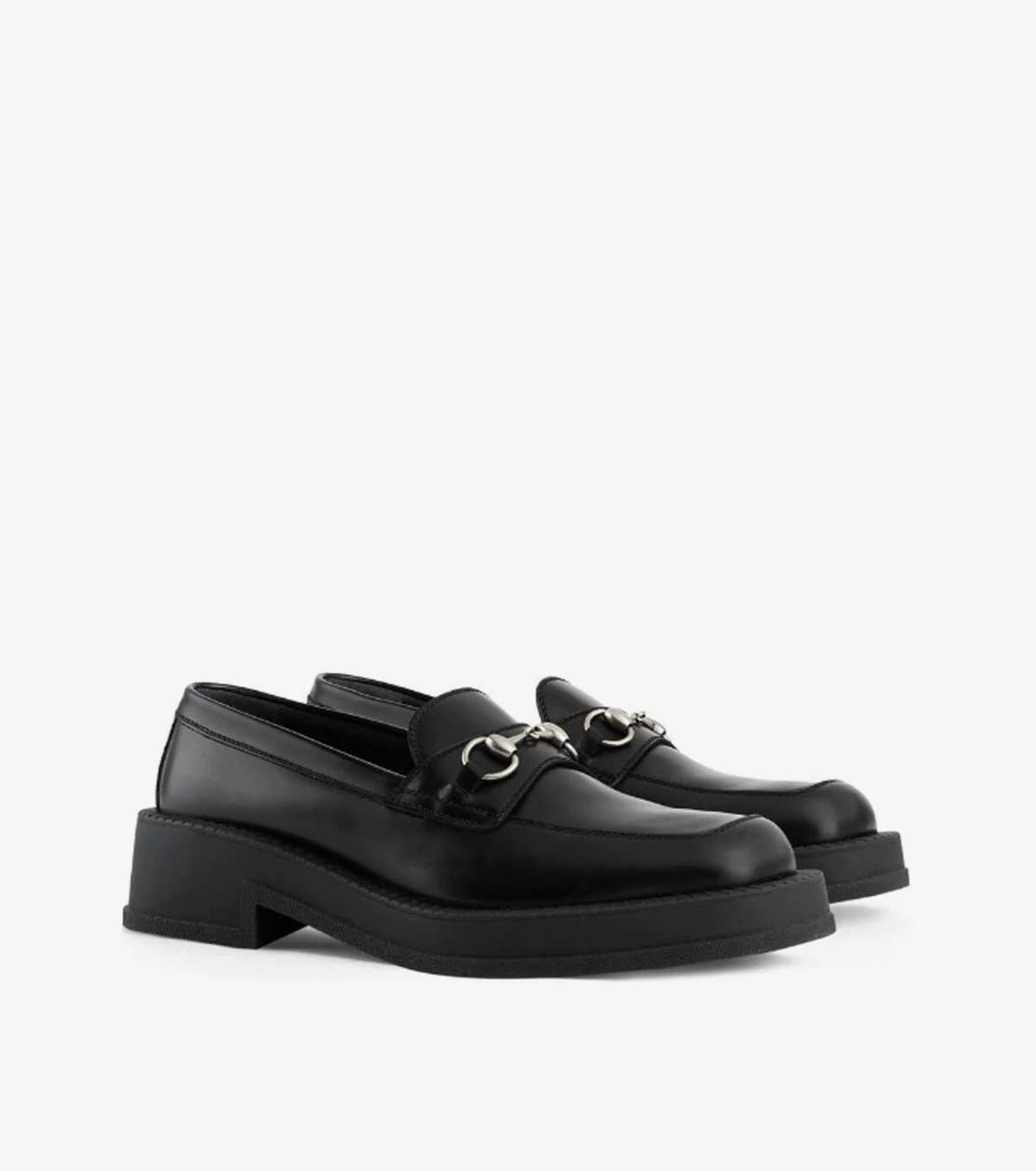 Horsebit square-toe loafers