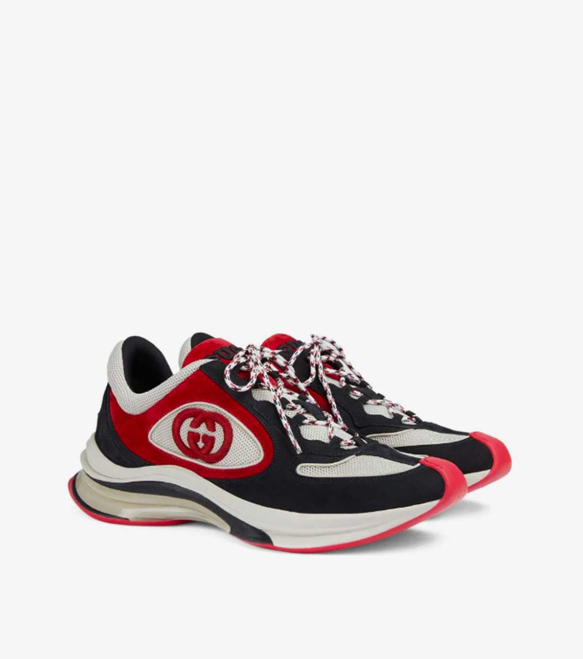 Run panelled sneakers