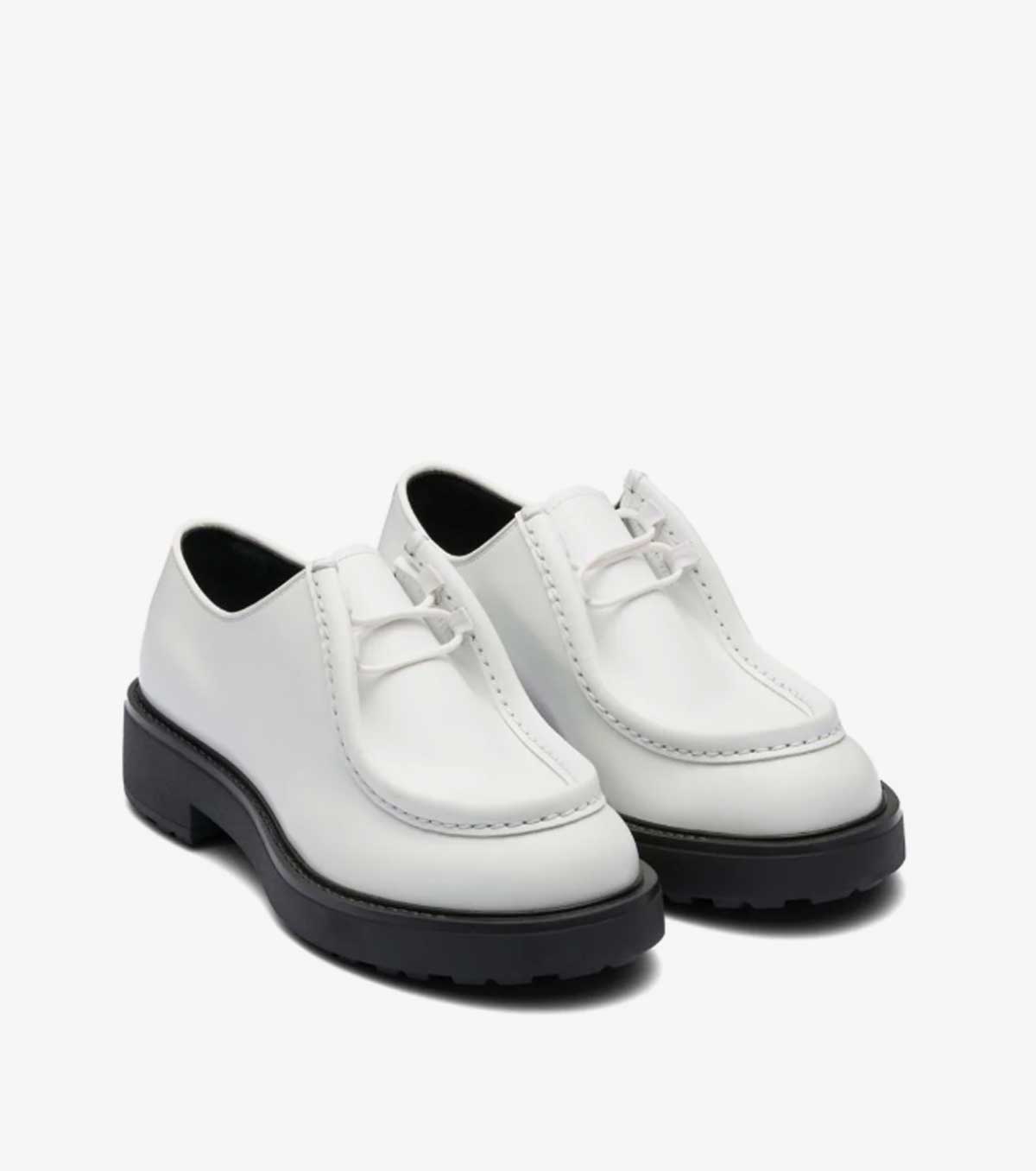 brushed-leather loafers